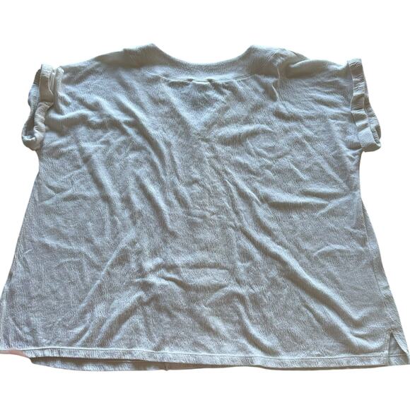 Womens Top Size 1x White Casual Gym Outdoor Everyday Wear Comfy Soft - Picture 4 of 6